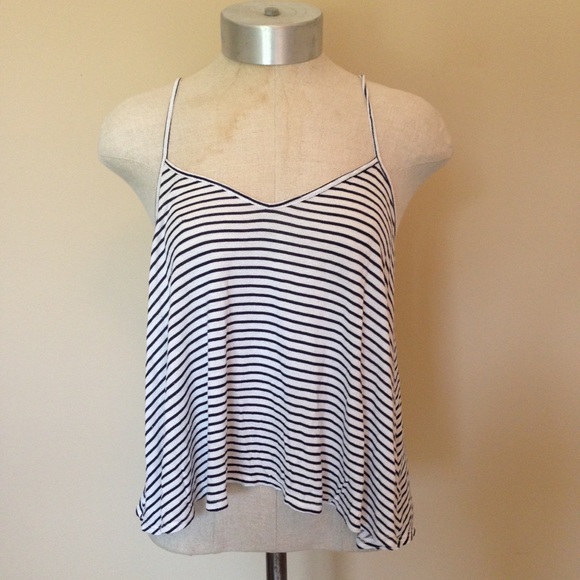 UO Kimchi Blue striped tank crop top shirt S - Picture 2 of 7